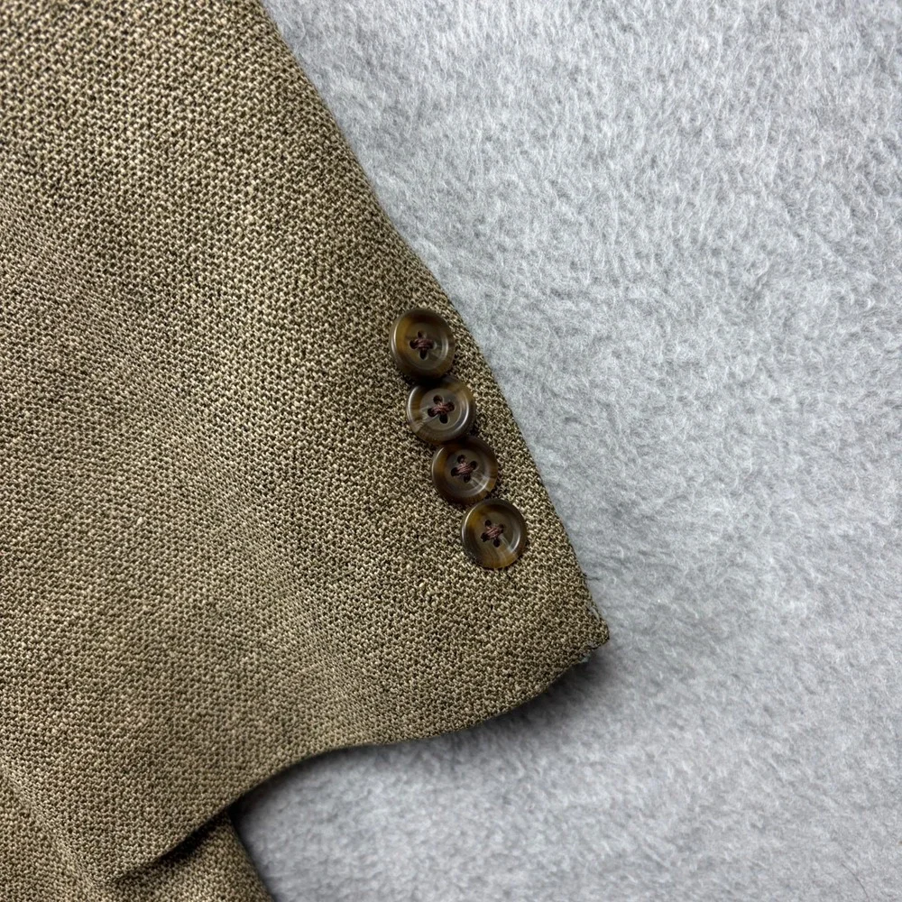 Ralph Ralph Lauren Blazer Mens 40R Brown Basketweave Silk Wool Sport Coat Vtg